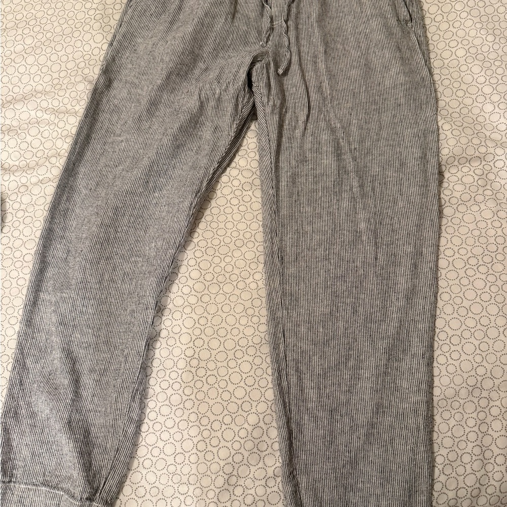 GAP Black and White Striped Easy Pants